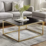 stakleni zlatni klub sto