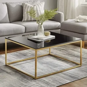 stakleni zlatni klub sto